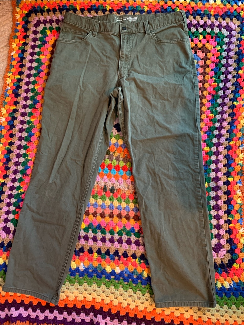 Carhartt Rugged Flex Relaxed Fit Canvas 5-Pocket Work Pants 36 x 32
